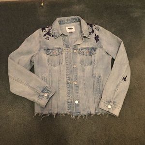 Embroidered jean jacket old navy